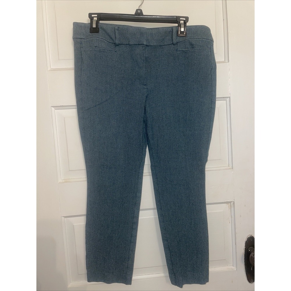 Ann Taylor Loft Cropped Skinny Teal Pants Size‎ 12